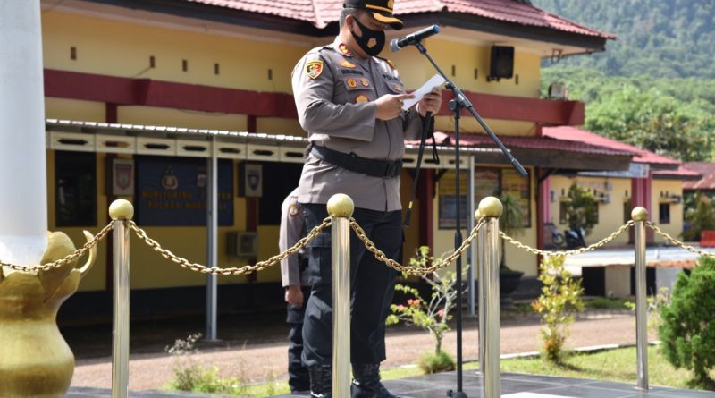 Polres Morowali Utara Gelar Pasukan Operasi Tinombala.