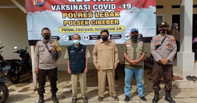 Warga Desa Warungbanten, Antusias Ikuti Vaksinasi Yang di Gelar Polsek Cibeber Polres Lebak.