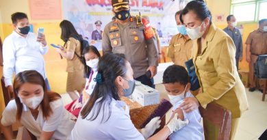 Polres Morut Gelar Launching Vaksinasi Anak Usia 6-11 Th, Siswa dan Orang Tua Sangat Antusias.