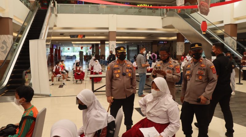 Kapolres Ciko Monitoring Vaksinasi Anak di GCM, Pastikan Sesuai Prokes.