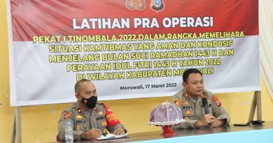 32 Personil Polres Morowali  Latihan Pra Operasi Pekat I Tinombala 2022.