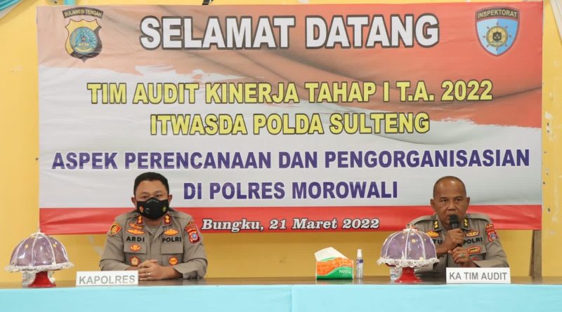 Polres Morowali Di Audit Oleh Tim Itwasda Polda Sulteng.