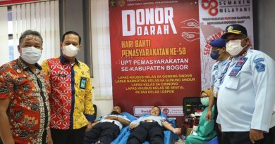 Bantu Sesama Untuk Selamatkan Nyawa Pegawai Rutan Depok Ikuti Donor Darah.