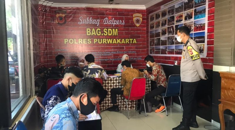 Polres Purwakarta Laksanakan Rikmin Awal Kepada calon Anggota Polri Tahun 2022.