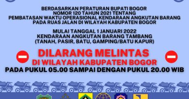 Dinas Perhubungan Kabupaten Bogor Lakukan Sosialisasi Perbup 120 dan Perbup 126 Tahun 2021.