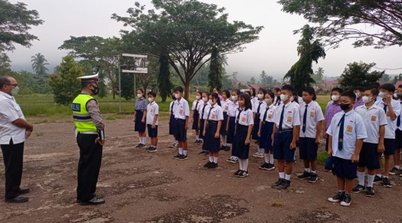 Satlantas Polres Morut Sosialisasi  Tertib Lalulintas Ke Pelajar SD dan SMP.