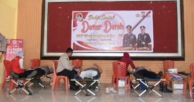 Jelang Hut Bhayangkara Ke-76. Polres Morut Gelar Donor Darah.