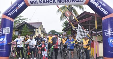 Sambut HUT.Bhayangkara Ke-76, Polres Morowali Utara Gelar Fun Bike.