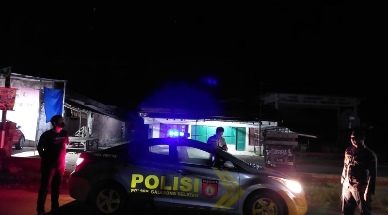 Cegah Aksi Kriminalitas, Personil Polsek Galsel Polres Takalar Rutin Laksanakan Patroli Blue Light