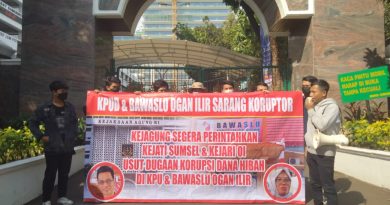 Usut Dugaan Korupsi Dana Hibah KPUD & Bawaslu Ogan Ilir Kembali Diteriakkan Depan Gedung Kejaksaan agung RI.