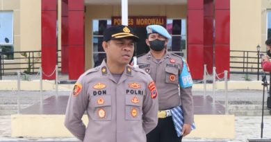 Wakapolres Morowali Kompol Donatus Kono, S.H., S.I.K Pimpin Apel Pagi.