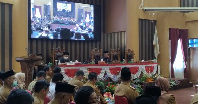 Rapat Paripurna DPRD Tanbu Penyampaian RAPBD Perubahan Tahun Anggaran 2022