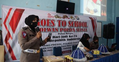 Polwan Polres Takalar Goes To School, Imbau Pelajar Cerdas Dan Aman Bermedia Sosial.