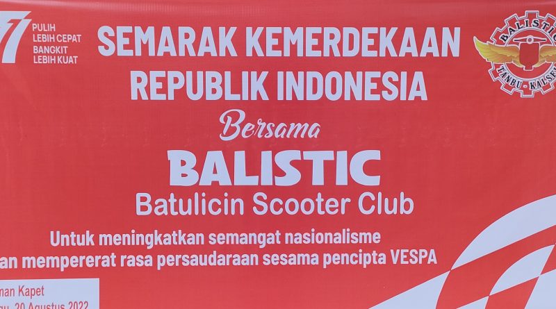 Pecinta Vespa Tanah Bumbu Peringati HUT RI Ke 77