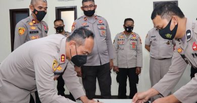 Kapolres Pimpin Penandatanganan Pakta Integritas Penerimaan Calon Tamtama Polri TA. 2023