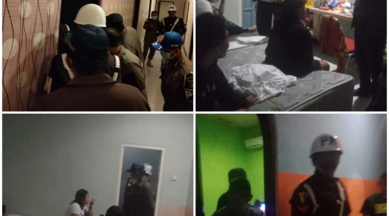 Satpop PP dan Damkar Tanbu Oprasi TV di Sejumlah Hotel Melati