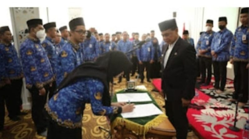 Bupati Tanbu Lantik 154 ASN Dan Pengambilan Sumpah