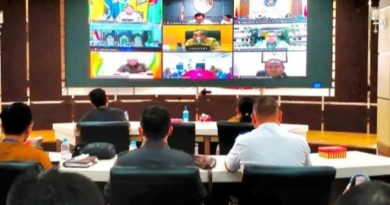 Rakor Virtual Melalui Zoom Meeting Pemkab Tanbu Dengan Mendagri RI