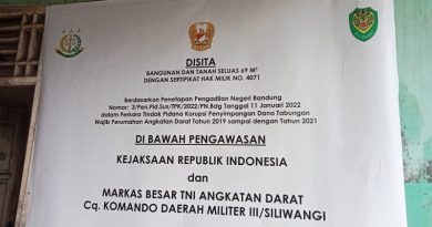 Babinsa Tegal Gundil Monitoring Giat Penyitaan Aset Tanah dan Bangunan Barang Bukti Perkara TWP 1 Oleh Tim PIDMil Mabes AD.