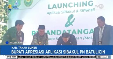 Bupati Tanbu Hadiri Launching Aplikasi SiBakul dan SiPensil.