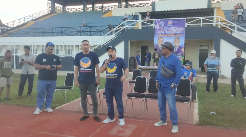 Partai Nasdem Purwakarta Mendukung Generasi Muda Gelar Turnamen Sepakbola.