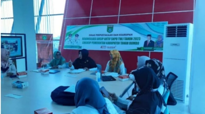 Dispersip Tanbu Laksasanakan Rekonsiliansi Arsip Aktif SKPD Pertriwulan