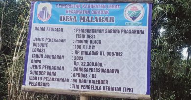 Sunat HOK, Pemasangan Paving Blok di Desa Malabar Diduga Diborongkan.