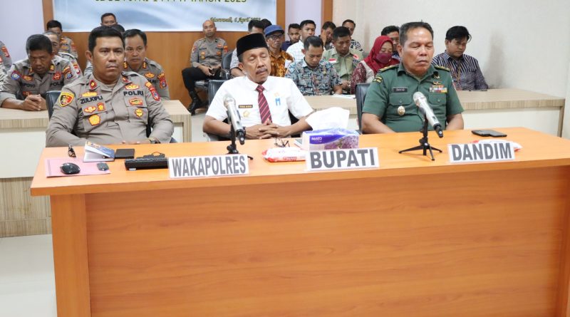 Polres Morowali Polda Sulteng Bersama Forkopimda Kab.Morowali Ikuti Rapat Koordinasi Lintas Sektoral Dengan Mabes Polri.