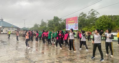 Pererat Silaturahmi Dan Menjaga Sinergitas:TNI-POLRI Gelar Olah Raga Bersama.