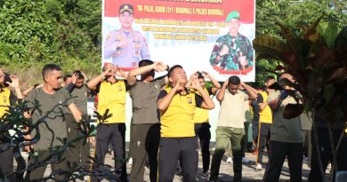 Mengawal Tahun Politik 2024:Perkuat Sinergitas TNI-POLRI Gelar Olah Raga Bersama.