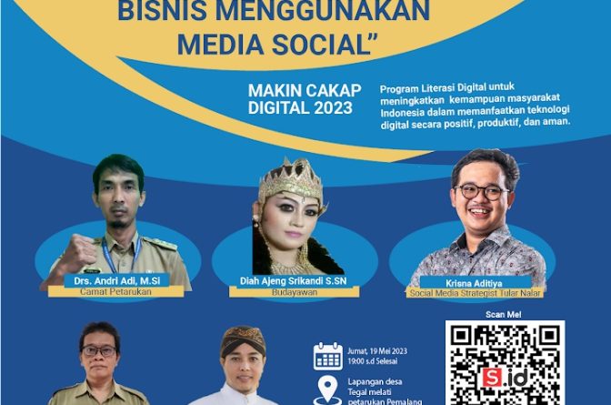 Kiat Membangun  Bisnis online Menggunakan  Media Social Dibarengi Gebyar Budaya Dikabupaten Pemalang.