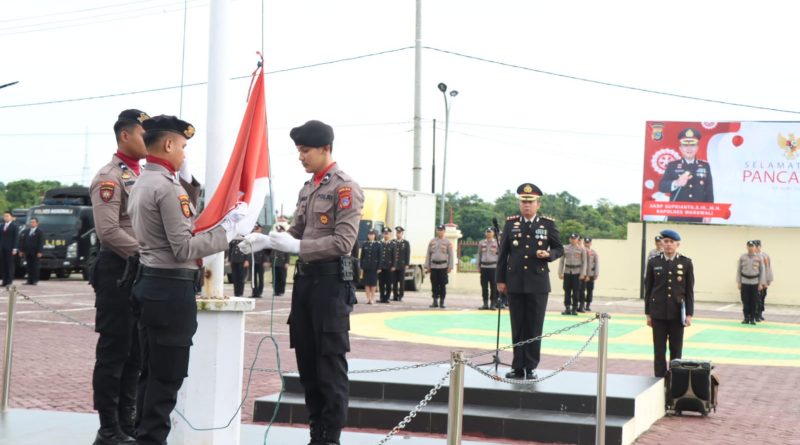 Peringatan Hari Lahir Pancasila:Kapolres Morowali  Berharap Agar Seluruh Personel Polres Morowali Tetap Menjaga Jiwa Pancasila.