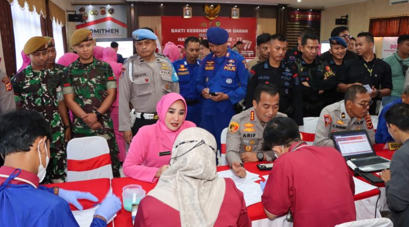 Peringati Hari Bhayangkara ke-77, Polresta Cirebon Gelar Donor Darah