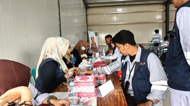 Peduli Terhadap Masyarakat Morowali, IHIP Bersama PMI Kabupaten Morowali Gelar Donor Darah