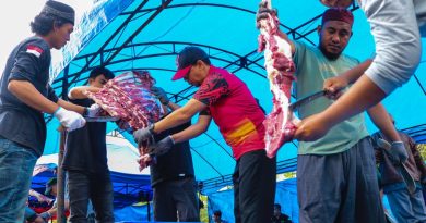 Dari 17 Ekor Sapi DKM IMIP Bagikan 1,2 Ton Daging Kurban