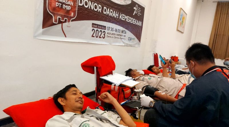 Semarak HUT Ke-78 RI IMIP Gelar Aksi Donor Darah