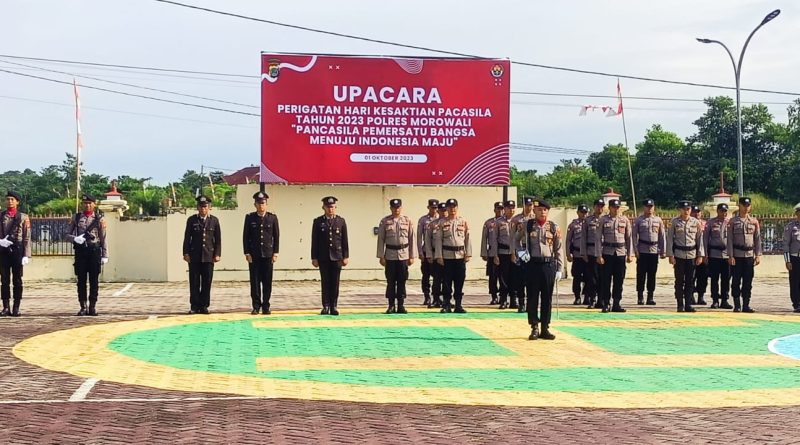 Polres Morowali Gelar Upacara Hari Kesaktian Pancasila,Kompol Jos A.Chrismats Lawani,SH Bertindak Sebagai Inspektur Upacara