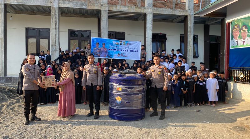 Polres Morowali Bantu Sarana Air Bersih TPA Sis Al-Jufri Yayasan Daarul Khairaat Morowali