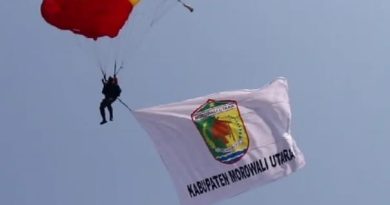 Aktualisasi Pembinaan Teritorial Kodim 1311/Mrw, Melalui Aksi Terjun Payung Di Morowali Dan Morowali Utara Dalam Mendukung Alam Investasi Nasional