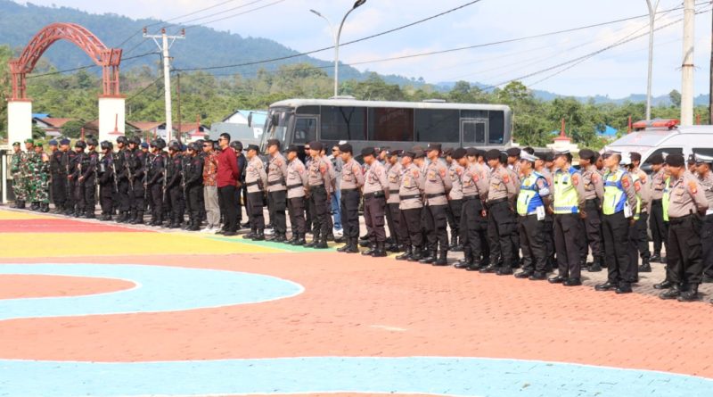 Pengamanan Kunjungan   Capres RI Kapolres Morowali Menggerakan 200 Personil