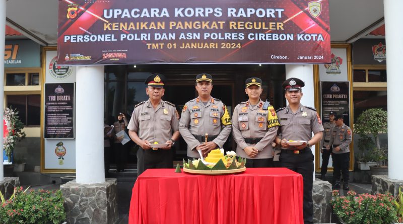 Polres Cirebon Kota Gelar Upacara Kenaikan Pangkat Periode 1 Januari 2024