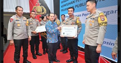 Polres Kotabaru Raih Penghargaan Bergengsi dari Ombudsman RI