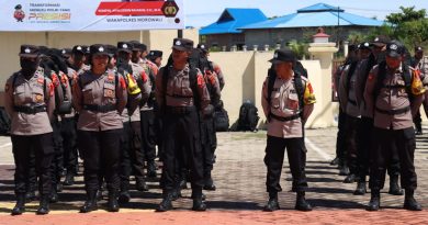 Memperkuat Pengamanan Di TPS,80 Personil BKO Polda Sulteng Tiba Di Morowali