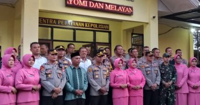 Kapolsek Cimanggung Kompol Karyawan.D.S.H,.M.H Sambut Kunker Kapolres Sumedang 