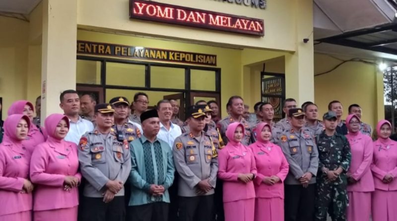 Kapolsek Cimanggung Kompol Karyawan.D.S.H,.M.H Sambut Kunker Kapolres Sumedang 