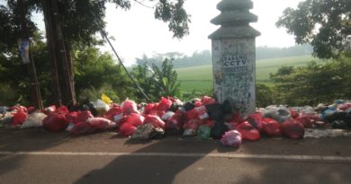 Tumpukan Sampah yang Berada di Pinggir Jalan Raya Jonggol di Keluhkan Warga