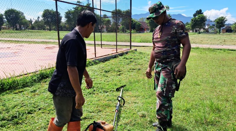 Kerja Bakti Masyarakat Desa Wawopada Bersama Babinsa Koramil 1311/Lembo