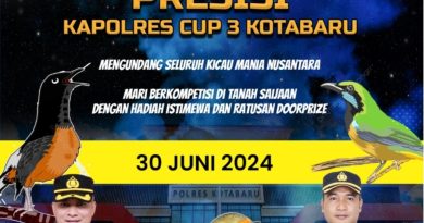 **Kotabaru Gelar Lomba Burung Berkicau Kapolres Cup 3 untuk Memeriahkan HUT Bhayangkara ke-78**