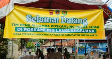 Polda Jabar Lakukan Penilaian Pos Sat Kamling di Wilayah Polres Purwakarta.