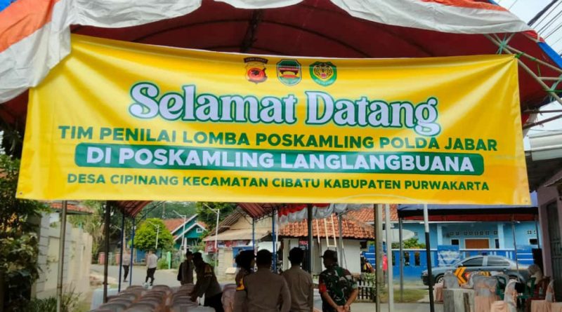 Polda Jabar Lakukan Penilaian Pos Sat Kamling di Wilayah Polres Purwakarta.